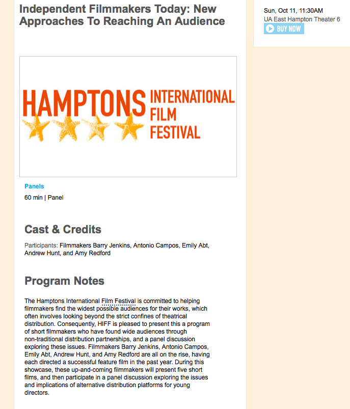 Bflix directors on a panel at the Hamptons International Film Festival