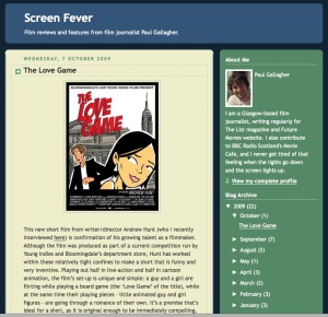 Screengrab of the Screen Fever review of 